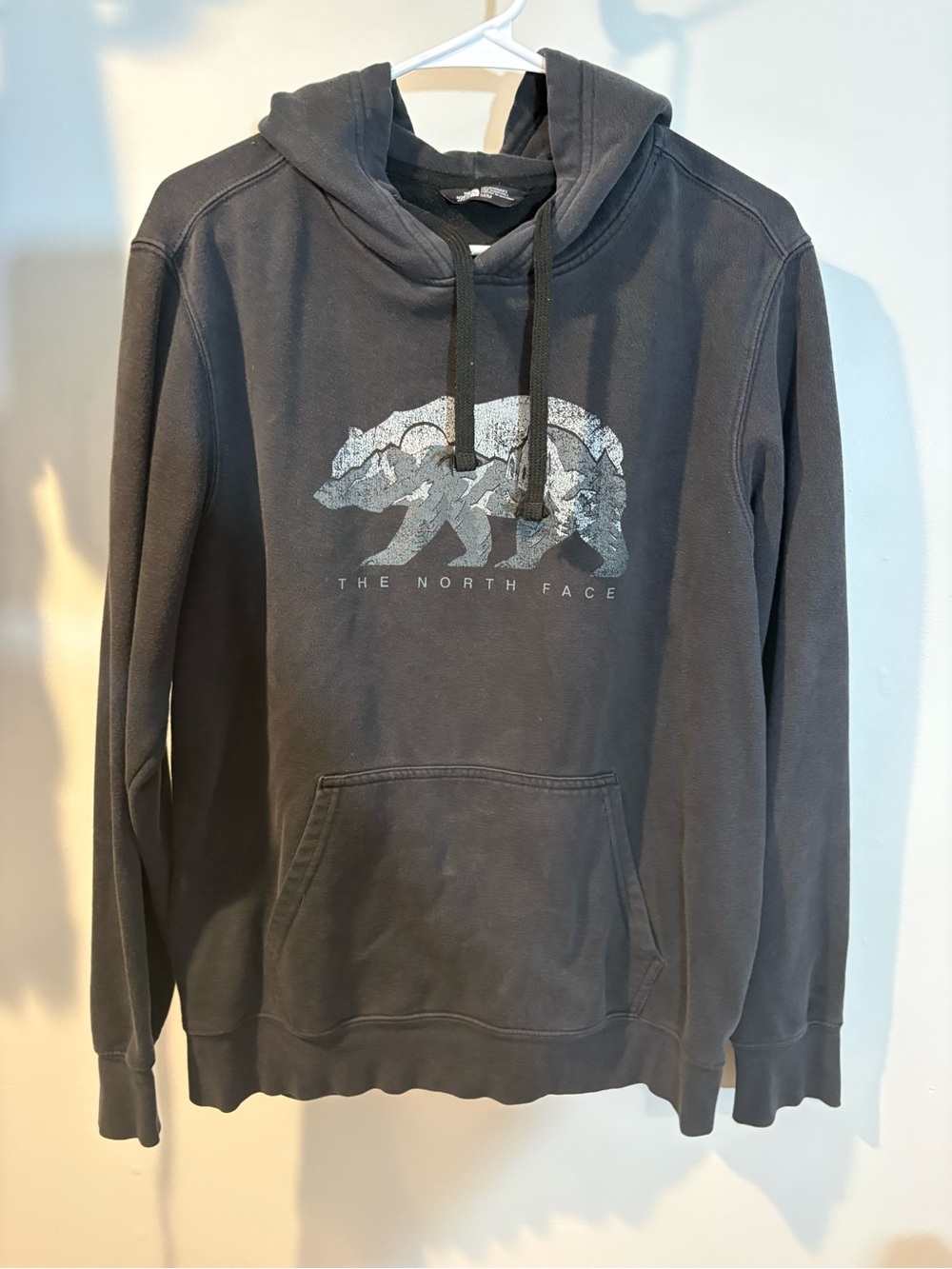The North Face Men's Charcoal Black Bear Graphic Hoodie